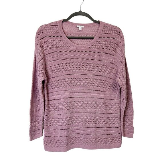 J. Jill Sweaters - J Jill Tunic Sweater Womens Size XL Tall Pink Open Knit